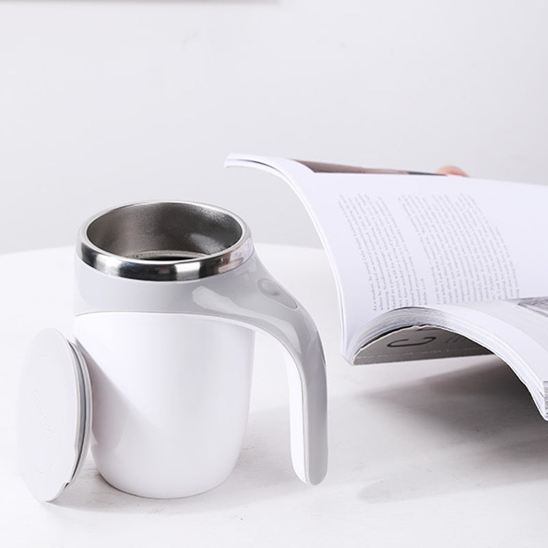 Electric Stainless Steel Rotating Stirring Cup Coffee Mug - Rechargeable_2