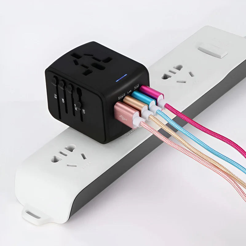 Universal Travel Adapter I Charge in 170+ Countries